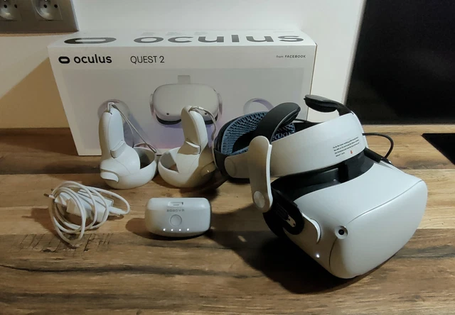 Oculus Quest 2 - 128 MO sous garantie avec sangle Bobo VR m2 Pro et batterie