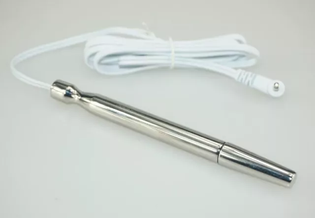 Electrosex Estim Tens Conductive Steel Urethral Bi Polar Bar With 2.5Mm Jack