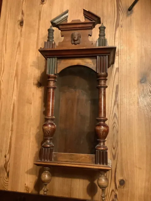 Antik Alte Wanduhr  Uhrenkasten, Gehäuse für Bastler Holz