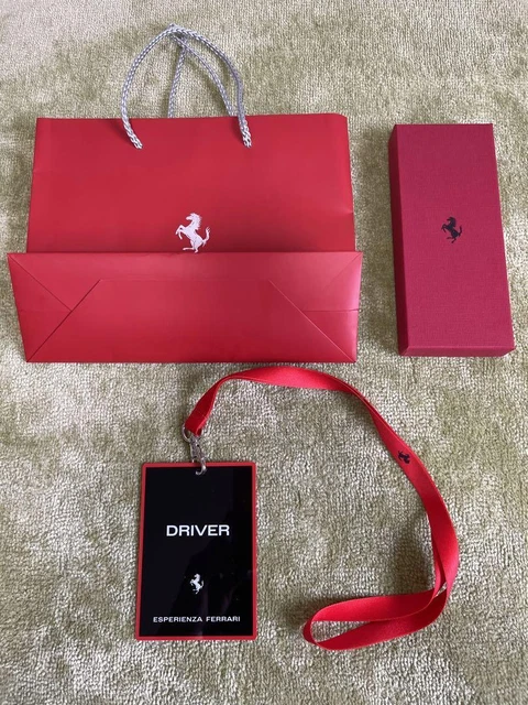 Ferrari original Limited Name tag with box & Driver Neck holder japan