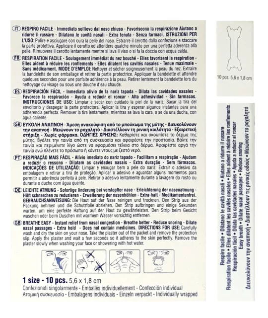 Cerotti Nasali Respira Bene Dormire Meglio 10 Cerottini Riducono il Russare 3