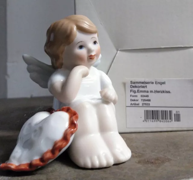 Hutschenreuther statuetta porcellana "Emma con cuore"Angeli Emma & Anton 8 x8