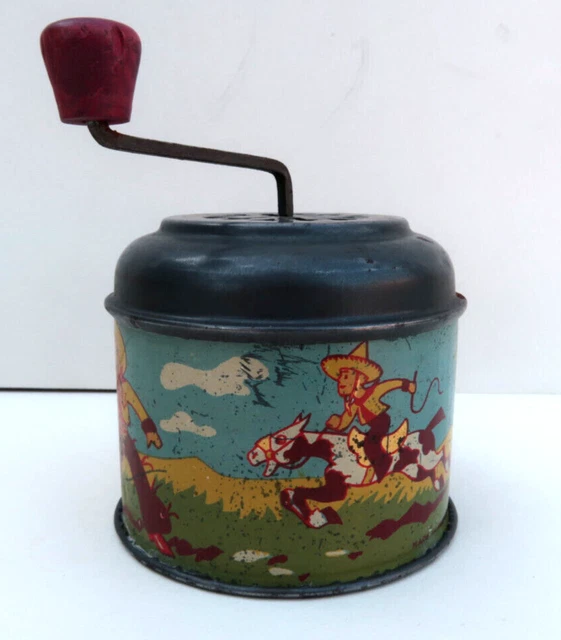 Jouet Ancien Boîte à Musique Moulin EMILE CAMELIN - Tôle Lithographiée - Fonctionnel - France
