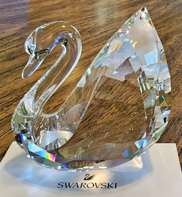 🦢 Swarovski Crystal 2016 "Feathered Beauties" Very LARGE Swan Figurine, V1, NIB