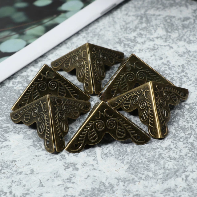 30 Pcs Vintage Corner Protector Triangle Box Decorative Wooden