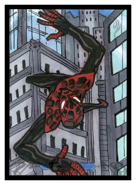 2018 Upper Deck UD Marvel Masterpieces 1/1 Sketch Spider-Man Ernest Romero JS