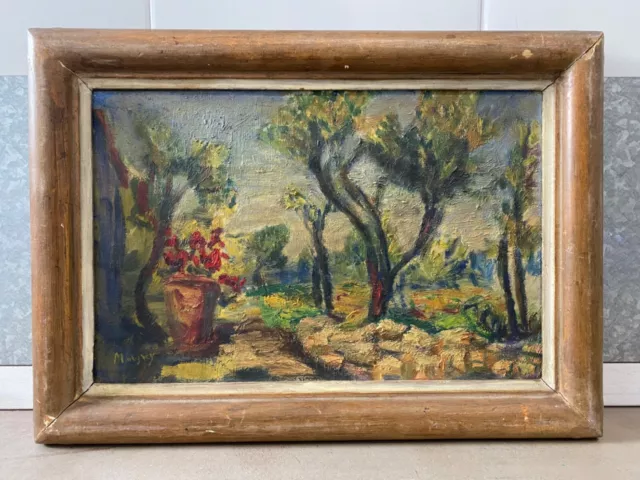 🔥 Fine Antique Old 19th c. French Impressionist Landscape Oil Painting, Signed