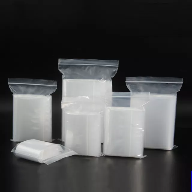 Clear Zip Seal Plastic Bags Jewelry Zipper Top Lock Reclosable Baggies 2 Mil 2ML