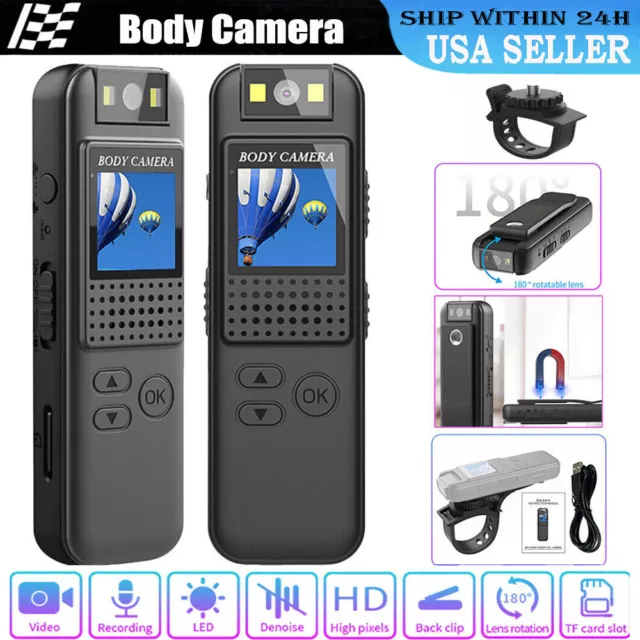 1080P HD Camcorder Body Mini Cam Police Camera Video Recorder DVR IR Night