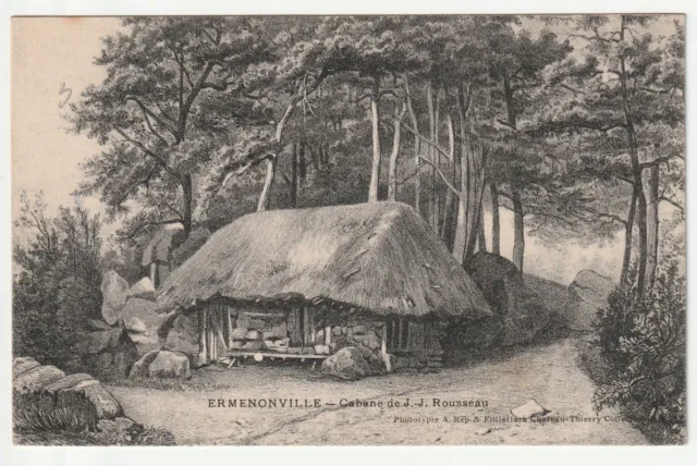 ERMENONVILLE - Oise - CPA 60 - la Cabane de J.J. Rousseau
