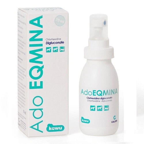 Ado Eqmina, antiséptico con Clorhexidina de uso tópico para mascotas - 70 ml