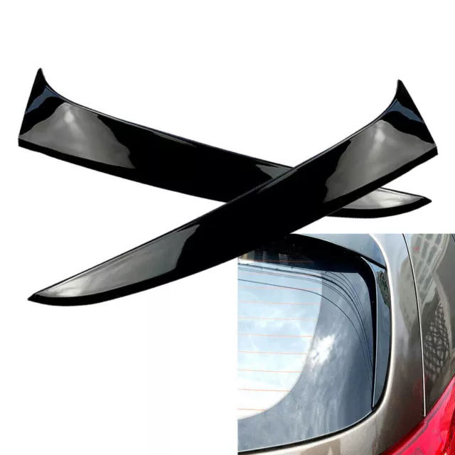 Rear Window Spoiler Side Wing Trim Cover Black For Kia Sportage R 2011 - 2015