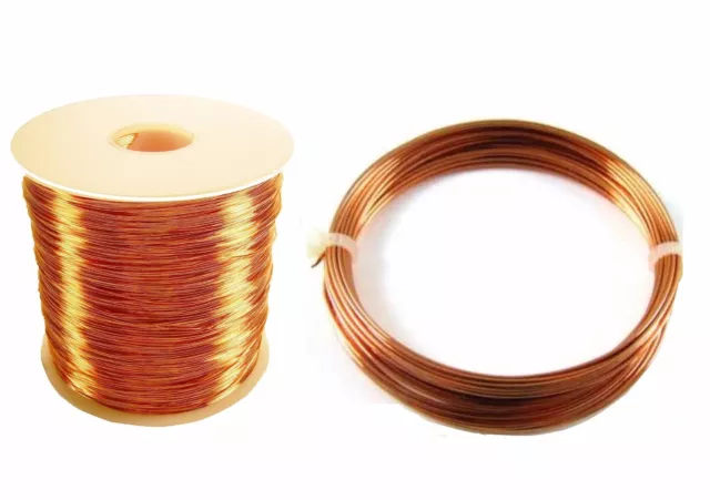 1/4 Lb.  Copper Round Wire Dead Soft Or Half Hard 12 TO 30 Ga ( Spool Or Coil )