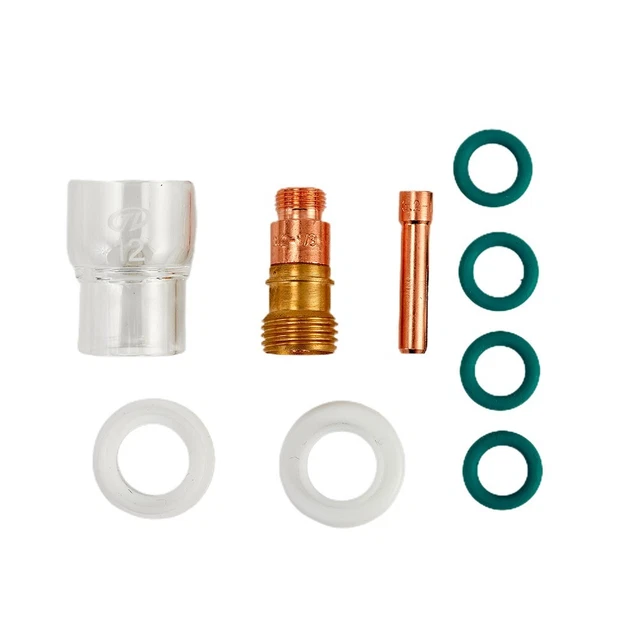 33 Pezzi TIG Saldatura Gas Lens E Kit Pinza Per Torcia Stubby - Foto 3