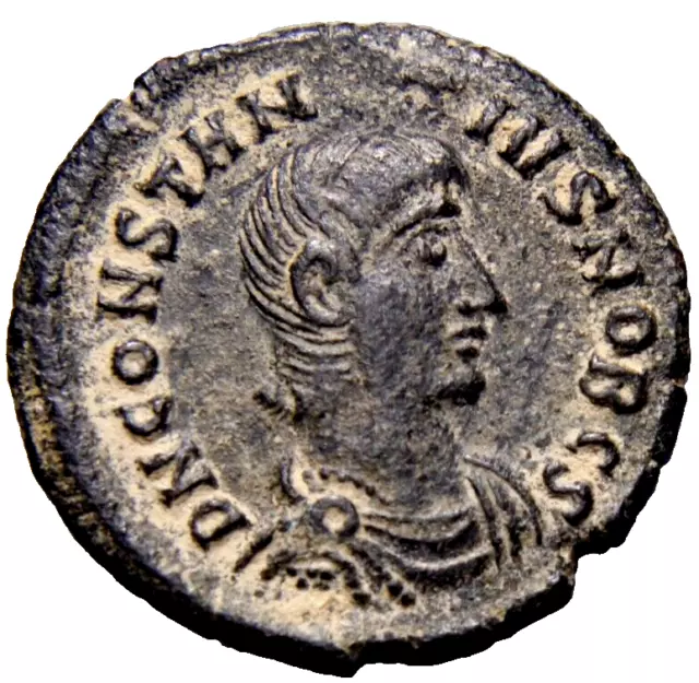 CERTIFIED GENUINE Roman Coin VERY BOLD AND RARE Constantius Gallus SMKB Spearing