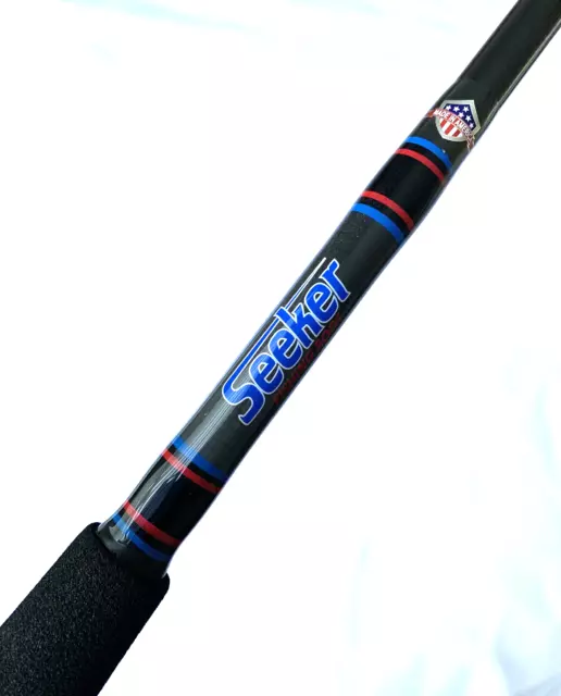 SEEKER G8030-8'CT BLACK Steel Graphite 20-40Lb Live Bait 8Ft Fishing Rod  USA $449.99 - PicClick