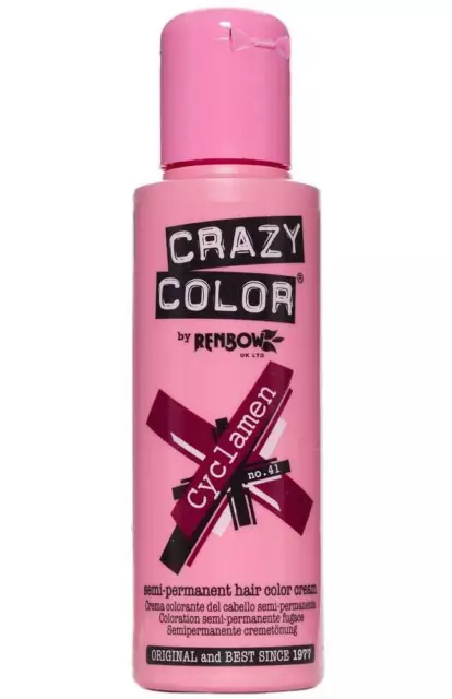 CRAZY COLOR SEMI PERMANENT HAIR DYE 100 ML Cyclamen