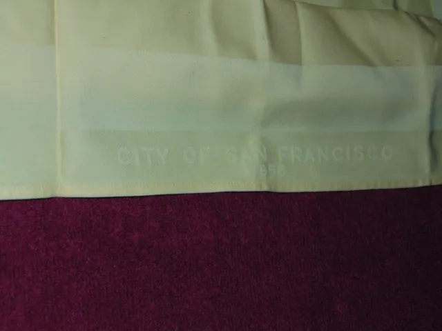 Original "City Of San Francisco 1955" Cloth Napkin; Union Pacific Railroad