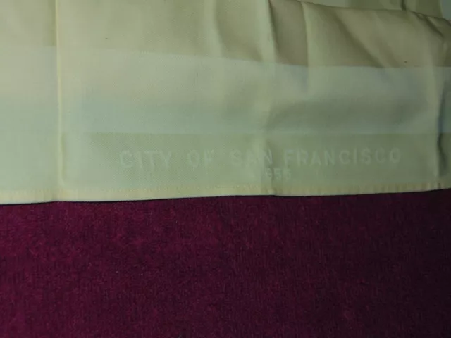 Original "City Of San Francisco 1955" Cloth Napkin; Union Pacific Railroad
