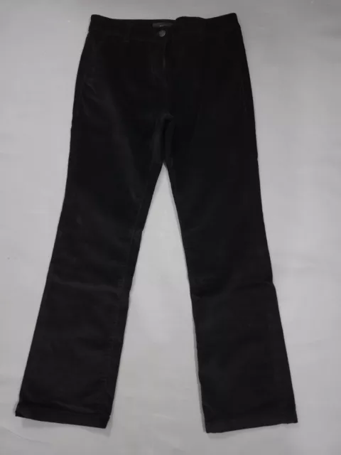 Womens Next Jeans Size 12 R Corduroy Bootcut Stretch Black Cords Mid Rise