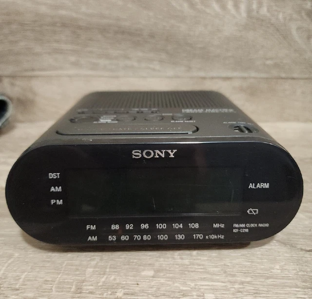 SONY DREAM MACHINE AM/FM Alarm Clock Radio Model ICFC218 Black Tested