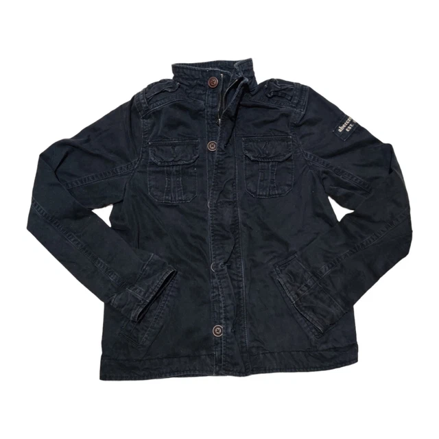Abercrombie Kids Military Utility Jacket Youth Extra Large Navy Blue Canvas Abercrombie Kids Military Utility Jacket Youth Extra Large Navy Blue Canvas