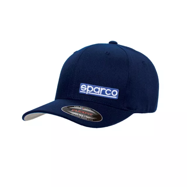 Neu Sparco Herren Kappe FLEXFIT Marineblau (S/M)