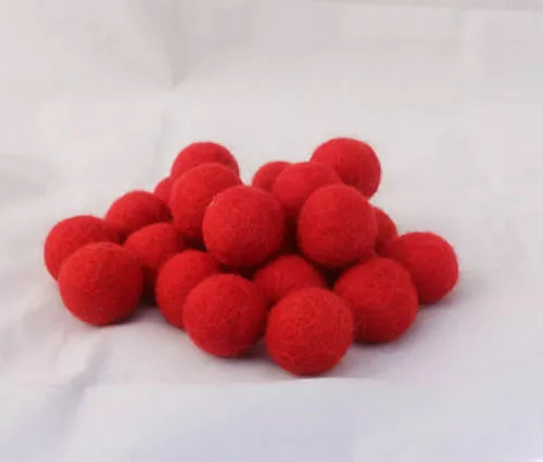 2 cm/20mm Colorful Handmade Felt Balls for DIY Projects, Garland and Decoration