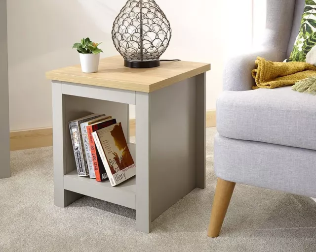 Lancaster Side Table With Shelf Lamp Table Chest End Bedside Table