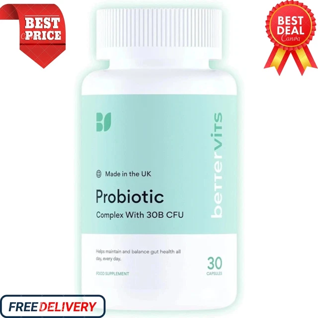 BETTERVITS PROBIOTIC COMPLEX - Gut Health - 30B CFU - NEW FOR HER WOMAN ...