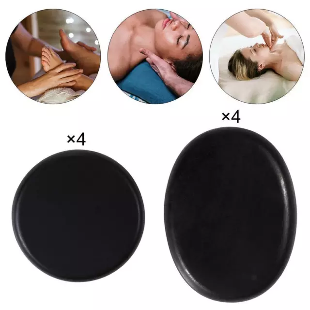 4x Hot Stone Massage Set Heated Warmer Rocks Basalt Hot Rocks Stones Spa