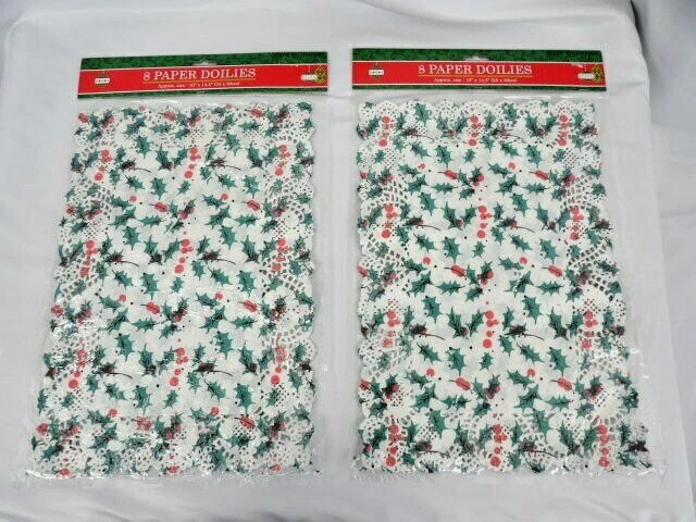 Good Old Values Christmas Paper Doilies 2 Pkgs of 8 pieces each Sealed
