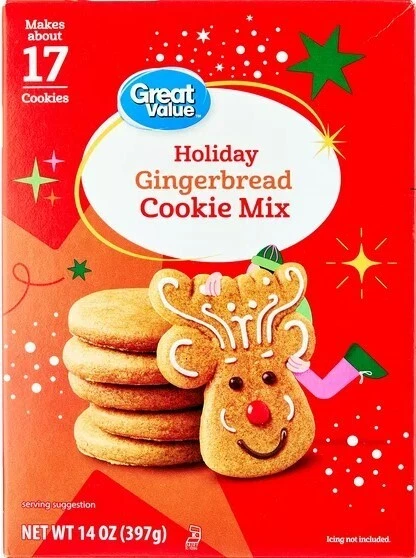 HOLIDAY 'Gingerbread' Sugar Cookie Mix, biscotti miscela da forno 397 gr originale USA