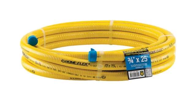 Home-Flex  0.75 in. Dia. x 25 ft. CSST Flexible Gas Tubing  Yellow
