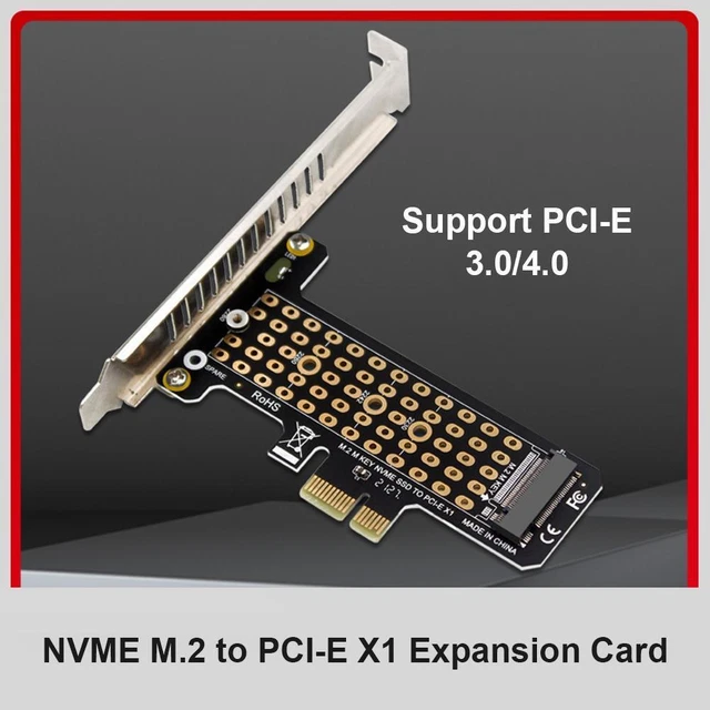 SSD M.2 NVME to PCI-E X1 Adapter Board Support PCI-E4.0/3.0 (High ...