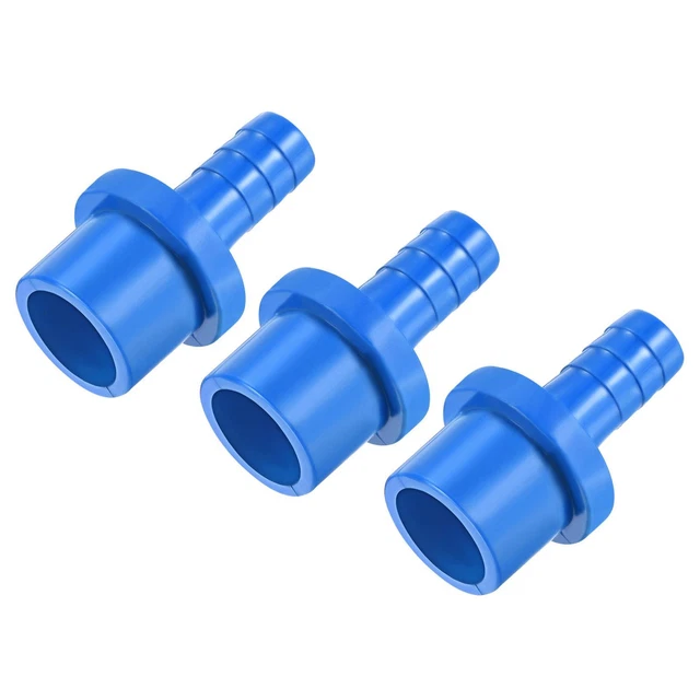 PVC Tuyau Raccord 10mm x 20mm OD Tube Adaptateur Tuyau Connecteur Bleu Kit 3
