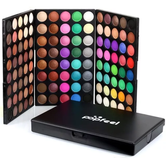 Paleta de sombras de ojos maquillaje 120 colores crema mate brillante 2