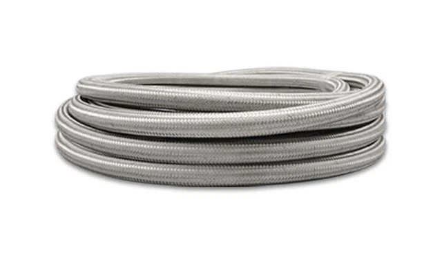 Vibrant Stainless Steel Braided Flex Hose -10 AN 0.56in ID (50 foot roll)