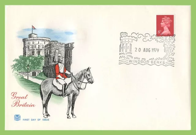 GB 1979 8p Centre Band Phosphor Definitive on Stuart FDC Windsor Cancel