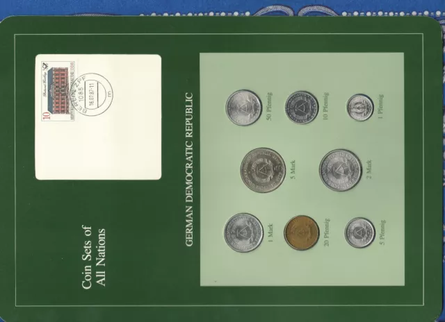 Coin sets of all nations East Germany All 1979 UNC 5 Pf 1981 5 Mark KM#29 32,000