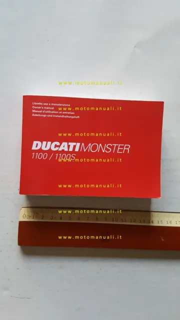 Ducati Monster 1100 - 1100 S 2008 manuale uso libretto originale owner's manual