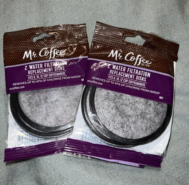 Mr. Coffee 4 Water Filtration Replacement Disks (NEW)