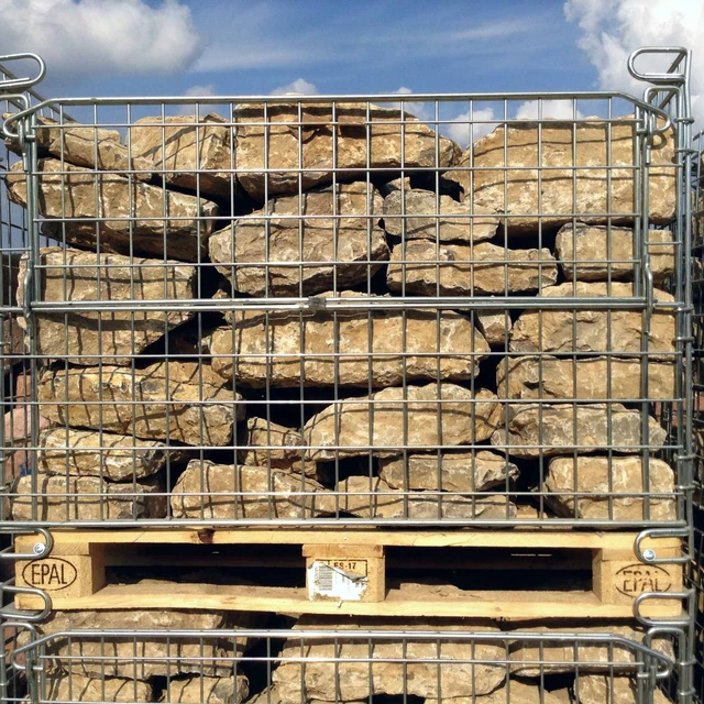 1,2 t piedras de pared seca € 285 /t piedras naturales cal de mejillón diseño de jardín