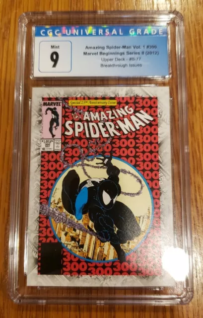 Amaz. Spider-Man #300 CGC 9 Mint Card. Marvel Beginnings Ser. 2. Upper Deck B-77