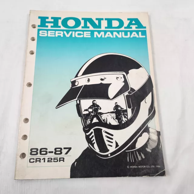 Genuine Honda Shop Service Repair Manual Book 1986 - 1987 CR125R CR125 CR 125