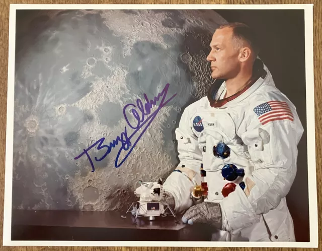 Buzz Aldrin Apollo 11 Signed 10 x 8 Alternative WSS Photo *Zarelli Space LOA*