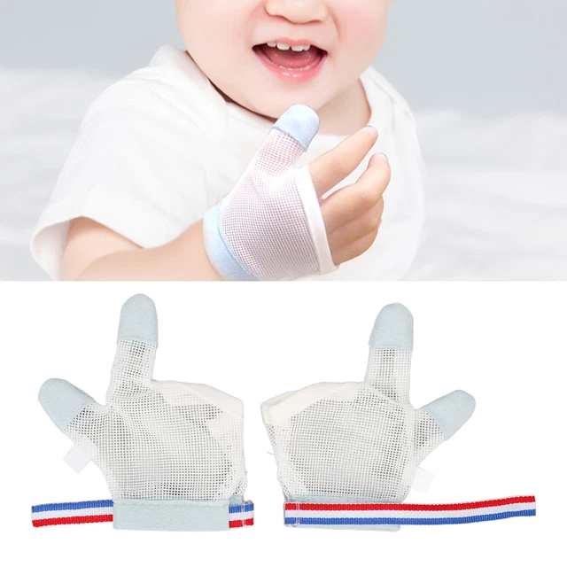 (M)1 Pair Toddler Finger Guard Massage Gums Good Breathability Adjustment ZOK