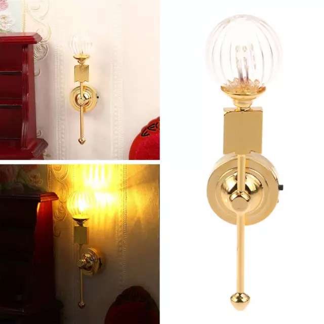 1: 12 Scale Wall Lamp for Photography Props Life Scene Layout DIY Accessory