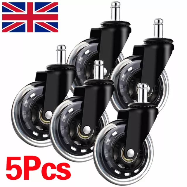 5pcs 3" Home Office Chair Wheels Rotatable Casters Replacement Universal wheel