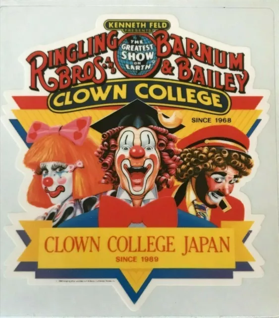 Ringling Bros Barnum & Bailey Circus Clown College Japan Stickers sheet of 12